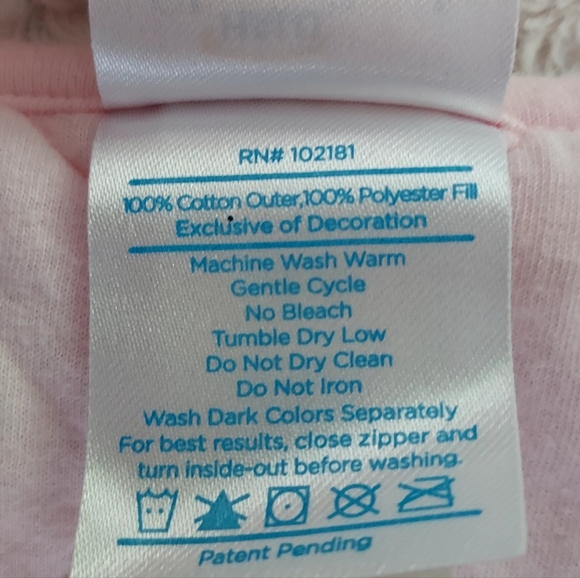 Halo pink quilted cozy wearable Blanket sleep Sack Large (0-24mos) Winter - Picture 4 of 6